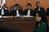 Suasana persidangan Nikita Mirzani.