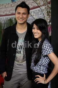 Tian dan Icha saat ditemui di lokasi syuting di TMII, Jakarta.
