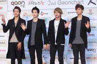 CNBlue berhasil membawa pulang penghargaan Hallyu Special Award. TenAsia/ Park Jin-soo.