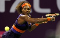Dalam pertandingan ini, Serena Williams mengalahkan Petra Kvitova dengan skor 3-6, 6-3, 7-5. Reuters/Fadi Al-Assaad.