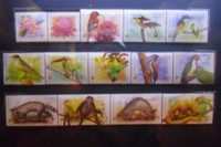 Satu set perangko antik tentang flora dan fauna di Singapura. Singapore Philatelic Museum menyimpan koleksi perangko sejak tahun 1830 (Aan//detikTravel)