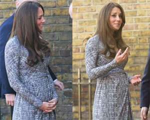 Pertamakalinya, Kate Middleton Perlihatkan Perut Hamil