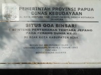 Kota Biak di Kabupaten Biak Numfor, Papua memiliki 2 gua alami yang dulu dijadikan tempat perlindungan tentara Jepang. Gua itu dibom pasukan Sekutu pimpinan Jenderal Douglas MacArthur tahun 1944. Sekitar 6.000 tentara Jepang pun terkubur hidup-hidup (Hany/detikTravel)