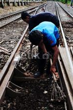 Penggantian Bantalan Rel Kereta Api