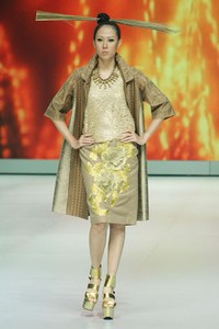 Jakarta, Indonesia - 14 Februari, Balijava by Denny Wirawan Poetique de Savane Collection 2013. Indonesia Fashion Week 2013 at Jakarta Convention Center. Senayan. Jakarta. [Foto: Mohammad Abduh/Wolipop]