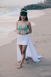 Bella tampak cantik saat syuting video klip terbarunya.