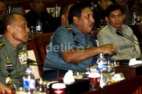 Panglima TNI Laksamana Agus Suhartono menjelaskan kronologi penembakan terhadap 8 anggota TNI di Papua. Ramses/detikFoto.