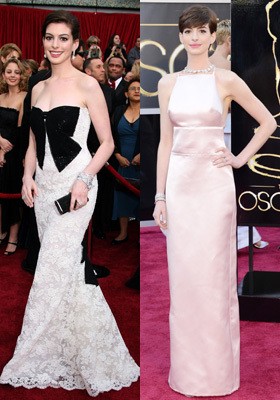 Transformasi Gaya Si Cantik Anne Hathaway di Academy Awards