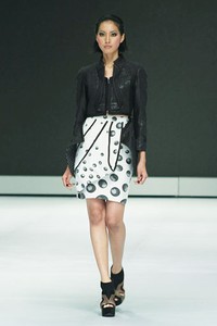 Jakarta, Indonesia - 14 Februari. Sofie Algorithmic. Indonesia Fashion Week 2013 at Jakarta Convention Center. 14 Februari 2013. Senayan. Jakarta. [Foto: Mohammad Abduh/Wolipop]