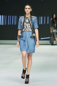 Jakarta, Indonesia - 14 Februari. Sofie Algorithmic. Indonesia Fashion Week 2013 at Jakarta Convention Center. 14 Februari 2013. Senayan. Jakarta. [Foto: Mohammad Abduh/Wolipop]