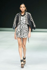 Jakarta, Indonesia - 14 Februari. Sofie Algorithmic. Indonesia Fashion Week 2013 at Jakarta Convention Center. 14 Februari 2013. Senayan. Jakarta. [Foto: Mohammad Abduh/Wolipop]