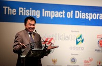 Pidato Dino ini terkait rencana Kongres Disaspora ke-2 di Jakarta beberapa waktu mendatang. Saat ini, WNI di LN mencapai 4,45 juta jiwa dengan tingkat devisa yang masuk ke Indonesia mencapai US$ 7,135 Miliar (2011).