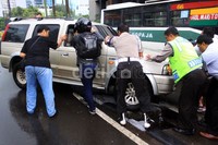 Mobil bernopol polisi B 8551 HD itu berhasil dievakuasi. Ramses/detikFoto.