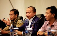 Sekjen Partai NasDem Rio Capella memberikan sambutan.