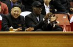 Presiden Korut & Eks Bintang NBA Nonton Basket