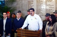 Wakil Presiden Venezuela Nicolas Maduro mengumumkan meninggalnya Hugo Chavez. AFP/Francisco Batista/Efrain Gonzalez/Prensa Miraflores.