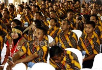 Guru dan siswa berpretasi wilayah terpencil, pulau terluar, dan perbatasan Indonesai diundang BUMN untuk berbagi pengalaman. Ramses/detikFoto.