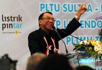 Jero Wacik  menyampaikan sambutanya. Agus Trimukti/Humas PLN.