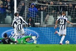 Alessandro Matri membuka keunggulan untuk Juventus di menit 24. AFP/Giuseppa Cacace.