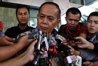 Syarief mengatakan dia datang ke KPK untuk melakukan klarifikasi mengenai informasi pengetahuannya terkait status Anas. Ramses/detikFoto.