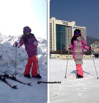 Syahrini menikmati salju di Korea Selatan. (dok. Instagram)