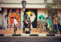Graffiti Yuri di Jalan Braga. (dok Eric Christian).