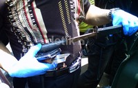 Polisi juga menemukan senjata tajam. Syarifah Nur Aida/detikcom.