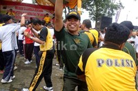 Acara ini berlangsung meriah. Selain olah raga bersama, digelar juga bermacam lomba. Arbi Anugrah/detikcom.