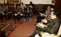 Pertemuan antara DKPP dengan DPD RI untuk memperkenalkan DKPP sebagai lembaga yang baru dibentuk. Ramses/detikFoto.
