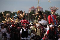 Ada sekitar 16 ogoh-ogoh dengan berbagai ukuran yang diarak dalam acara ini.