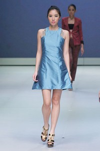 Jakarta, Indonesia - 16 Februari. Martha Ellen Introducing a New Line in Ikat. Indonesia Fashion Week 2013 at Jakarta Convention Center. 16 Februari 2013. Senayan. Jakarta. [Foto: Mohammad Abduh/Wolipop]