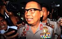 Irjen Pudji menolak berkomentar mengenai kedatangannya. Ramses/detikFoto.