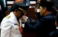 Pelantikan Gubernur Sumut dilakukan Menteri Dalam Negeri (Mendagri) Gamawan Fauzi.