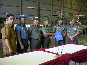 PT DI Serahkan Pesanan 6 Helikopter Bell TNI AD