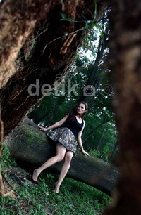 Paulina saat melakukan sesi pemotreran bersama detikHOT.