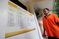 Poster informasi APBD 2013 tersebut dipasang di setiap Kantor Kelurahan di Ibukota.