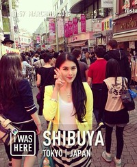 Sandra Dewi di Shibuya. (Instagram)