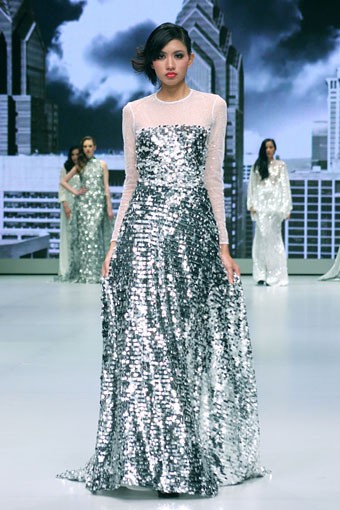 Jakarta, Indonesia - 16 Februari. Addy Van Den Krummenacker Celebration. Indonesia Fashion Week 2013 at Jakarta Convention Center. 16 Februari 2013. Senayan. Jakarta. [Foto: Mohammad Abduh/Wolipop]