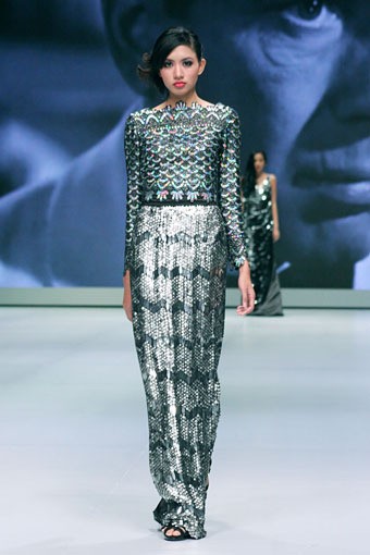 Jakarta, Indonesia - 16 Februari. Addy Van Den Krummenacker Celebration. Indonesia Fashion Week 2013 at Jakarta Convention Center. 16 Februari 2013. Senayan. Jakarta. [Foto: Mohammad Abduh/Wolipop]