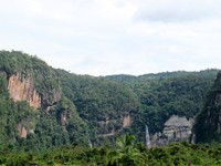 Tebing yang megah tidak cuma memiliki pepohonan yang hijau. Ada juga beberapa air terjun yang segar dan sedap dipandang mata (Shafa/detikTravel)