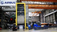 Pesawat jumbo A380 sedang diselesaikan.
