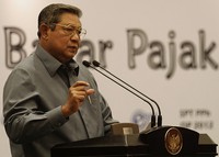 Presiden SBY mengucapkan terima kasih kepada semua wajib pajak yang telah memberikan contoh untuk menjadi wajib pajak yang patuh dan disiplin. Abror Rizki/Setpres.