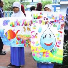 Pelajar SD Sidoarjo Ingatkan Krisis Air Bersih