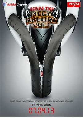 Aspira Tire Akan Pecahkan Rekor MURI Ganti Ban Motor Terbanyak 2013 Aspira Tire Akan Pecahkan Rekor MURI Ganti Ban Motor Terbanyak 2013