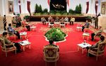 Pimpinan Lembaga Tinggi Negara Kumpul di Istana
