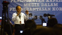 Penyidik Novel Baswedan memaparkan proses penyelidikan hingga penuntutan dilakukan yang dilakukan KPK. Ramses/detikFoto.