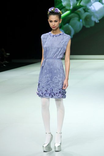 Jakarta, Indonesia - 17 Februari 2013. Votum by Sebastian Gunawan Spring Blossom. Indonesia Fashion Week 2013 at Jakarta Convention Center. Senayan. Jakarta. [Foto: Mohammad Abduh/Wolipop]