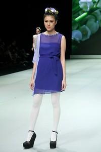 Jakarta, Indonesia - 17 Februari 2013. Votum by Sebastian Gunawan Spring Blossom. Indonesia Fashion Week 2013 at Jakarta Convention Center. Senayan. Jakarta. [Foto: Mohammad Abduh/Wolipop]