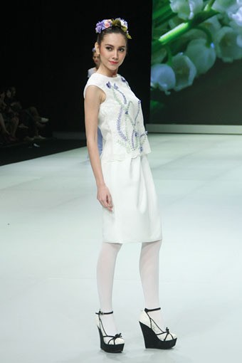 Jakarta, Indonesia - 17 Februari 2013. Votum by Sebastian Gunawan Spring Blossom. Indonesia Fashion Week 2013 at Jakarta Convention Center. Senayan. Jakarta. [Foto: Mohammad Abduh/Wolipop]