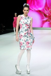 Jakarta, Indonesia - 17 Februari 2013. Votum by Sebastian Gunawan Spring Blossom. Indonesia Fashion Week 2013 at Jakarta Convention Center. Senayan. Jakarta. [Foto: Mohammad Abduh/Wolipop]